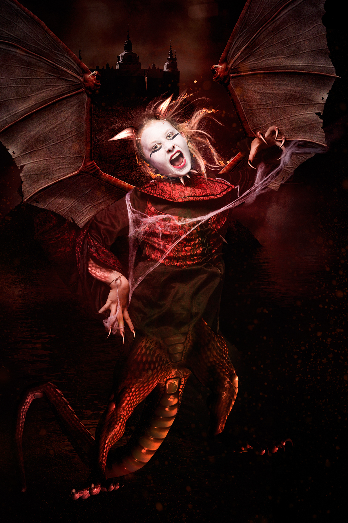 Birthday horror Halloween dragon witch blood nightmare dark