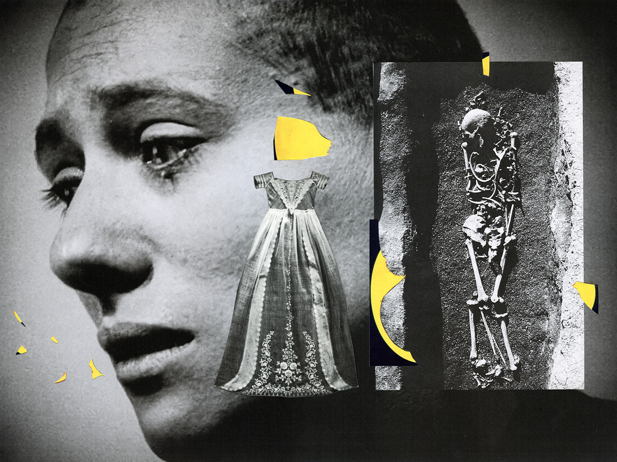classicfilm collage contemporary cutandpaste handmade Joan of Arc silentfilm vintagemovies