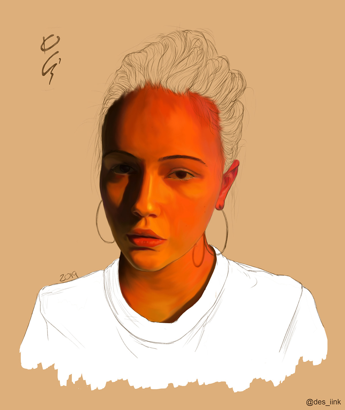 Realistic drawing art portrait digital Bea Miller fanart ILLUSTRATION  wacom digital portrait retrato