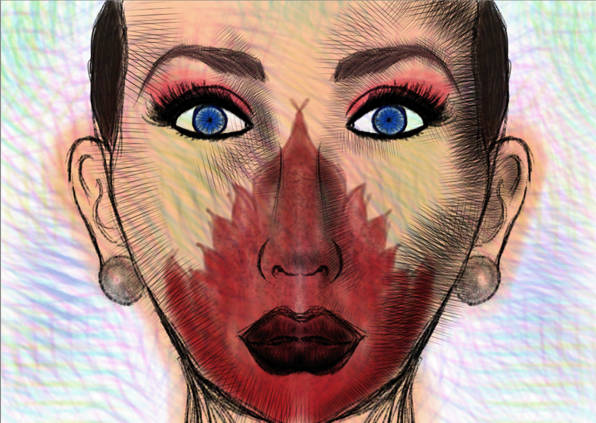ilustracion pintura digital rostro mujer