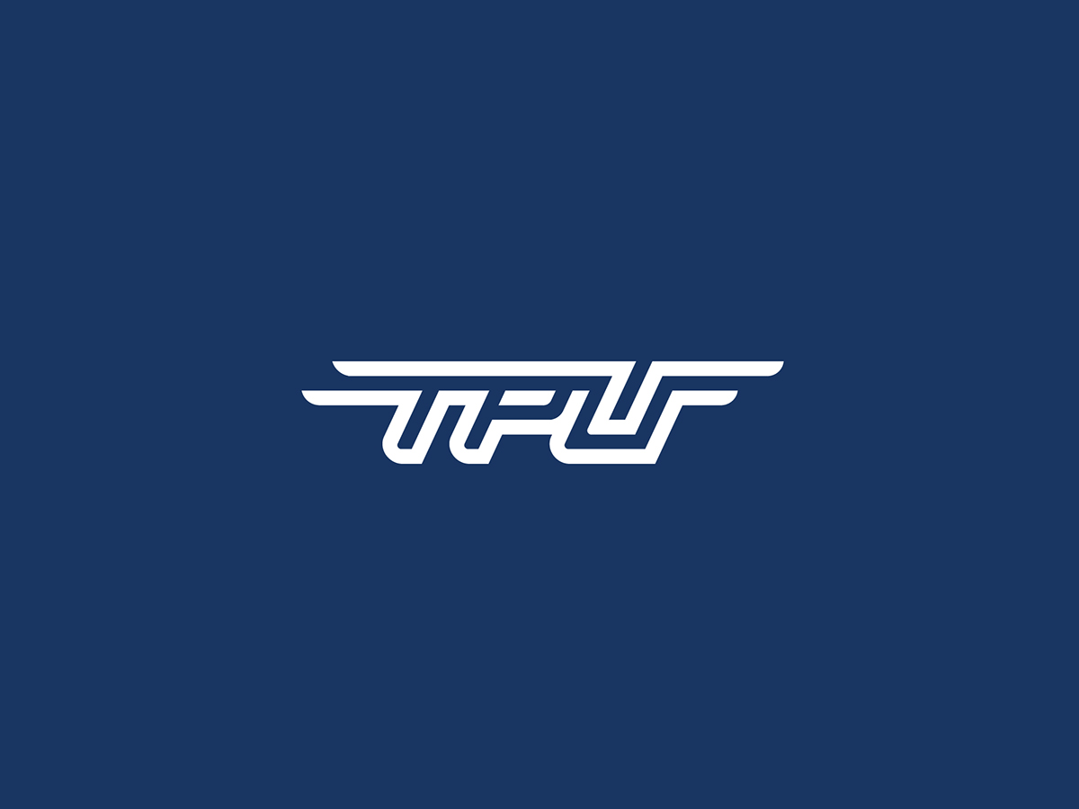 logo blue identity corporate TPU Transport logistic print great minimalistic White design Truck road Logotype