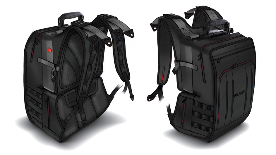 backpack iPad softgoods soft goods bag bag design bag sketches bag renderings Backpack design