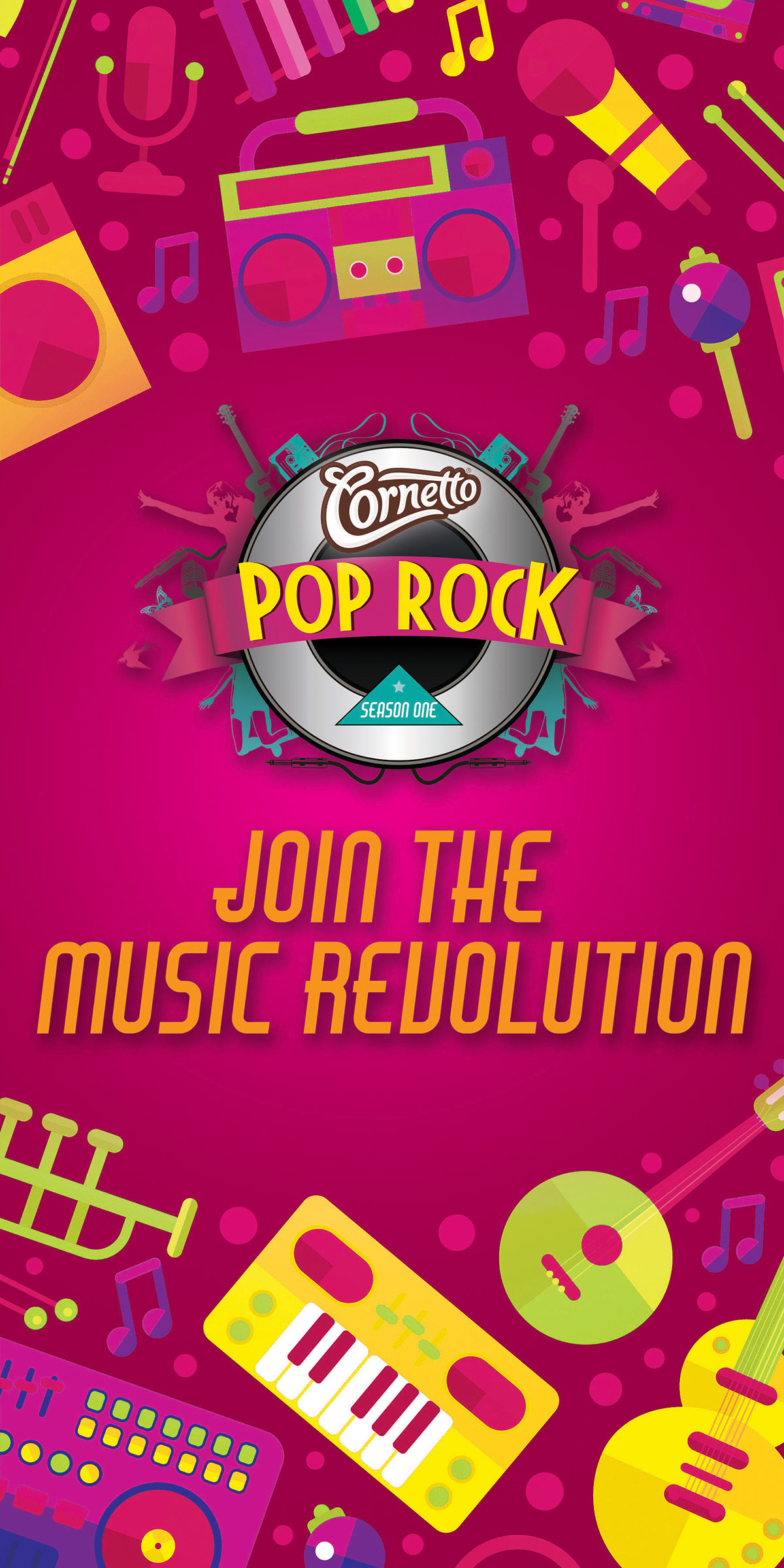 Cornetto Pop Rock Logo Design concert logo music logo Identity Design concert design cornetto