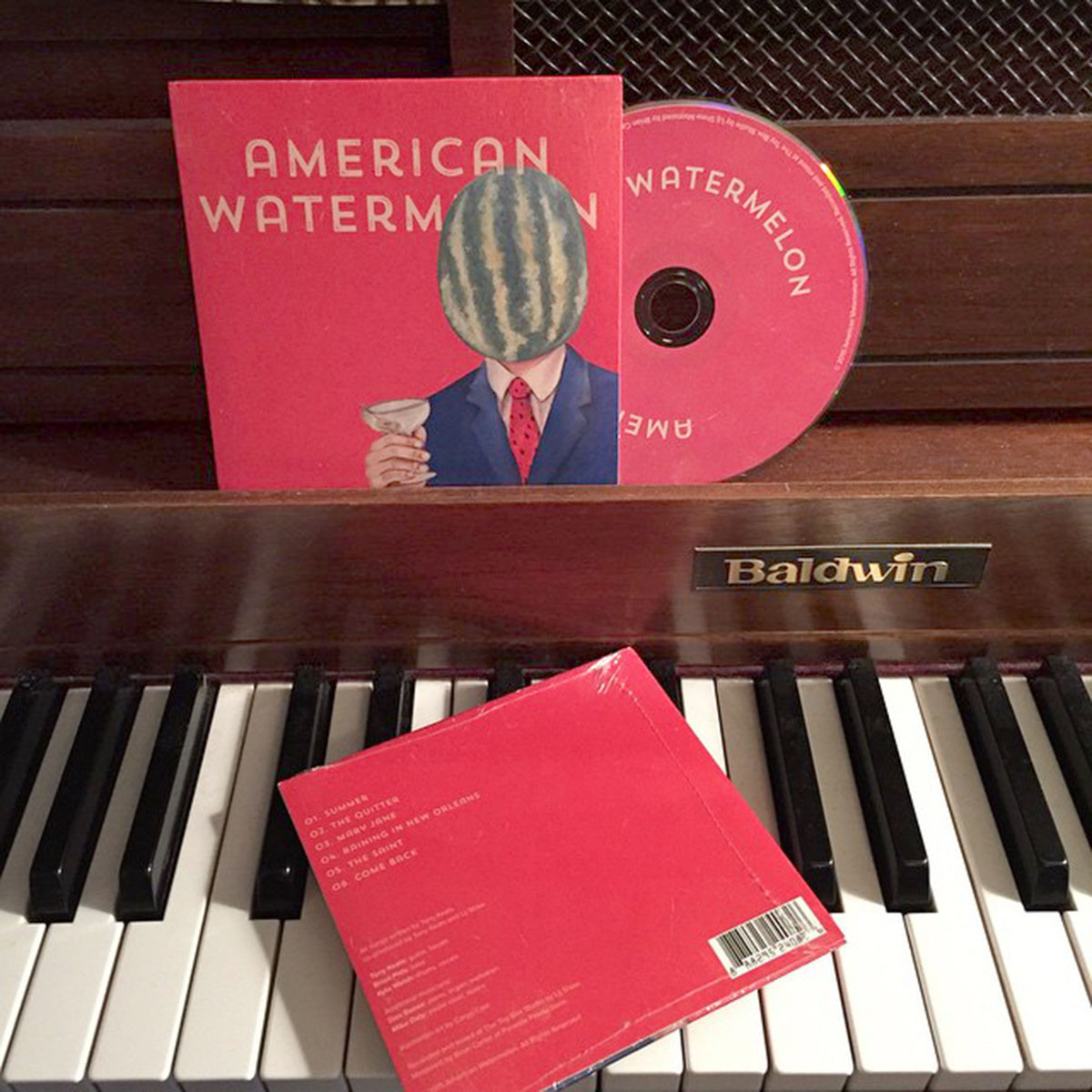 CD cover CD Cover Design watermelon americanwatermelon CD cover illustration cd illustration quirky cd covers funny cd covers weird cd covers watermelon art watermelon illustration watermelon man