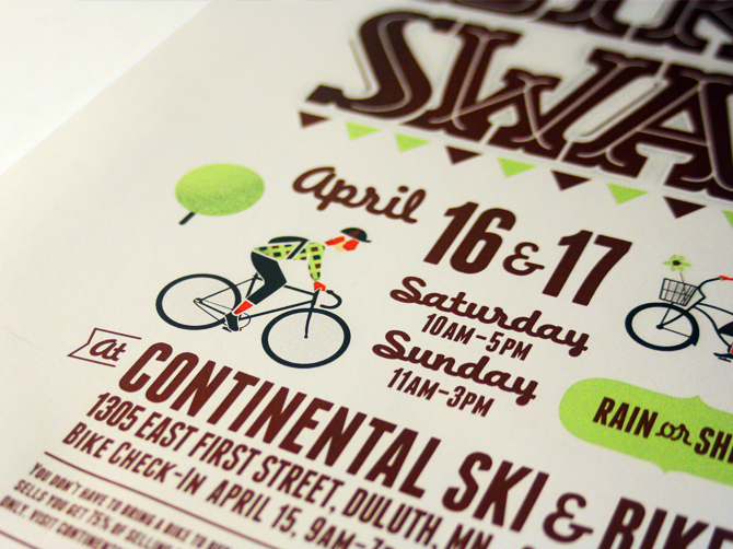 Bicycle Bike Bike Swap characters duluth minnesota Cycling Boie lettering