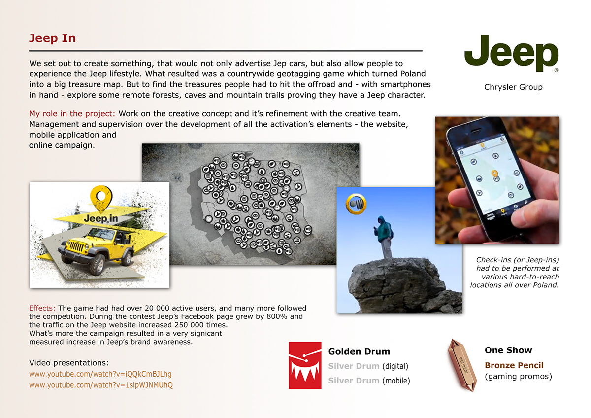 jeep Jeep-in game check-in online mobile augmented geotagging geotag   map contest
