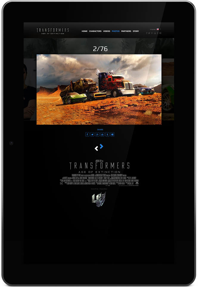 TRANSFORMERS 4 age of extinction Transformers UI Transformers UX Transformers Web Site Transformers 2014 transformers redesign transformers redesign Redesign Transformers