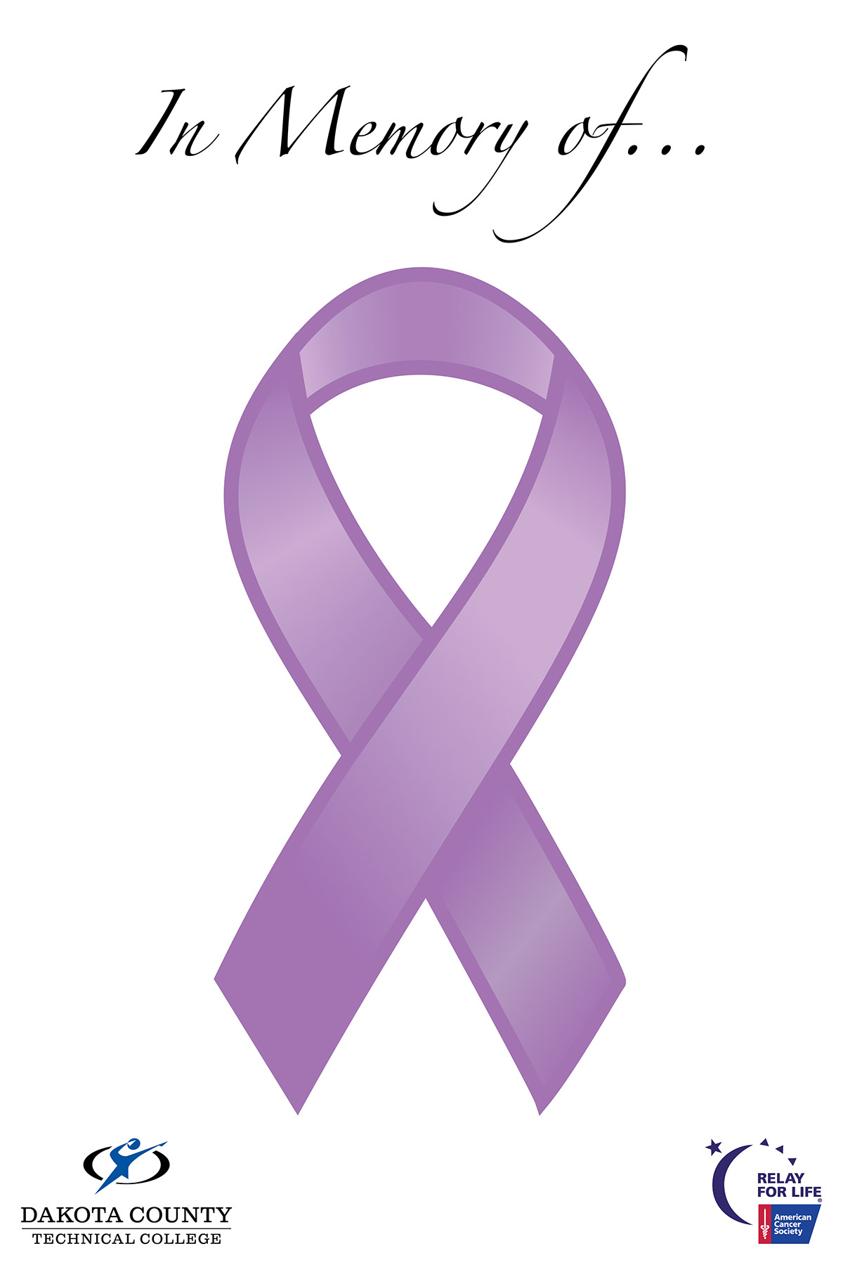 cancer relay for life banner ribbon