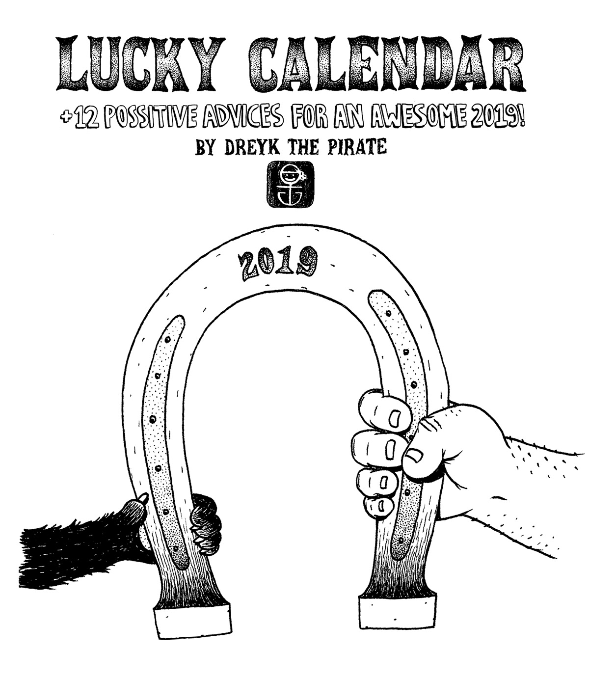 ILLUSTRATION  calendar Cat Sailor months prints characters