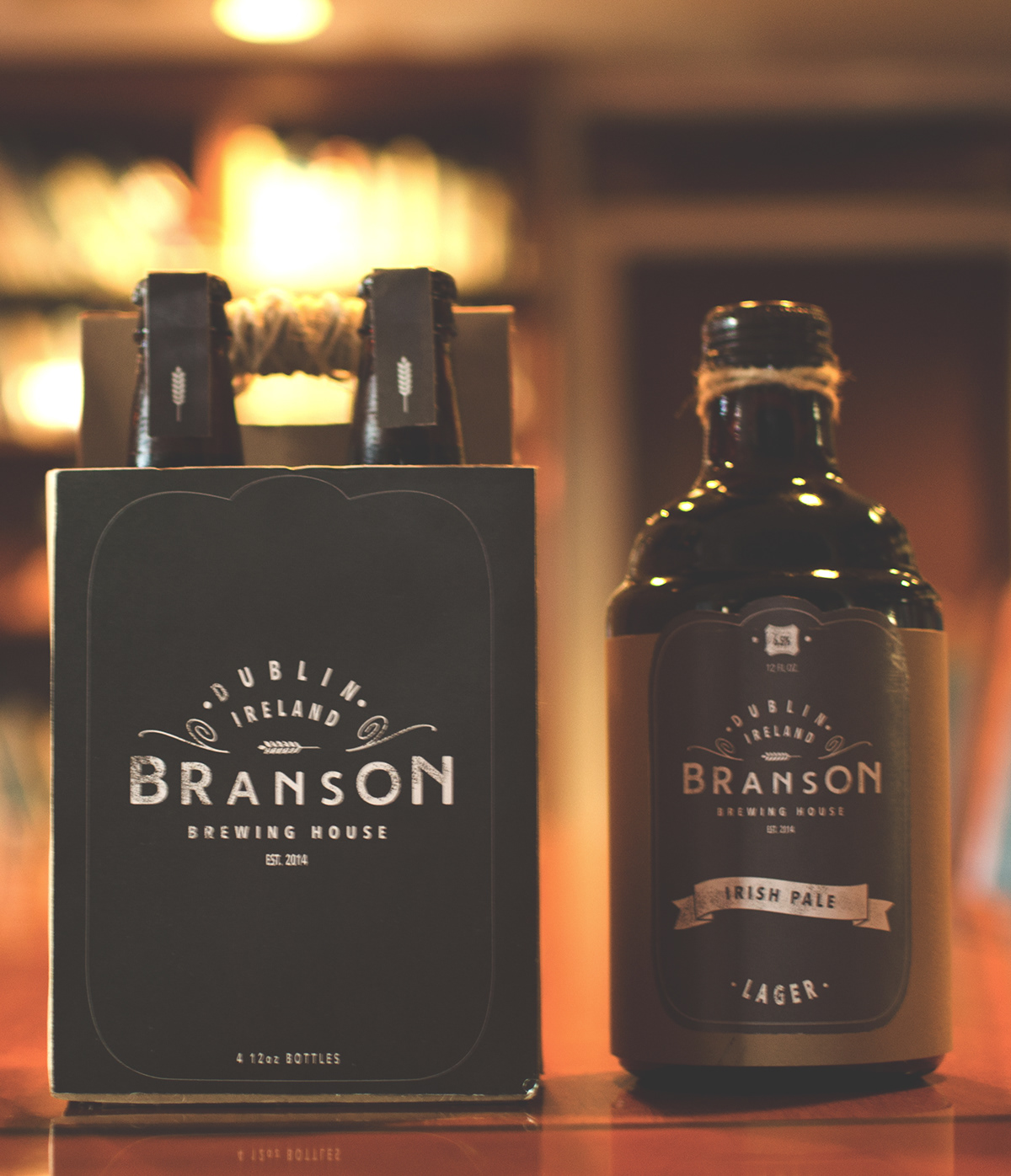 Beer Branding packaging design irish beer bottle design