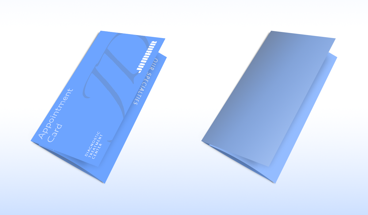 appointment card folded paper paper folded paper mockup paper mockup