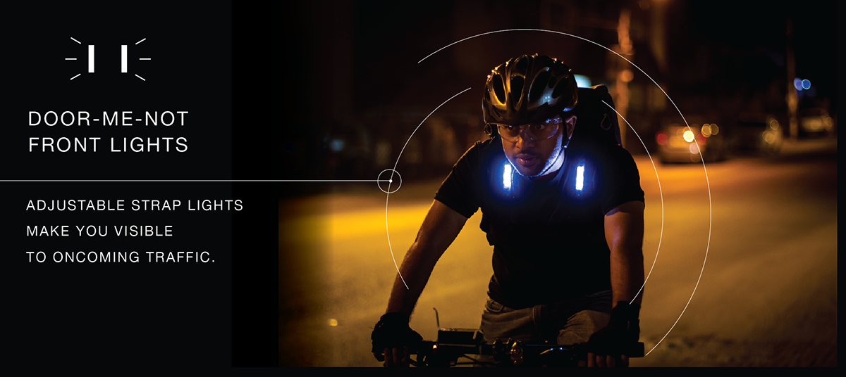 Aster - World's safest cycling backpack indicators brakelights wearable tech internet of things