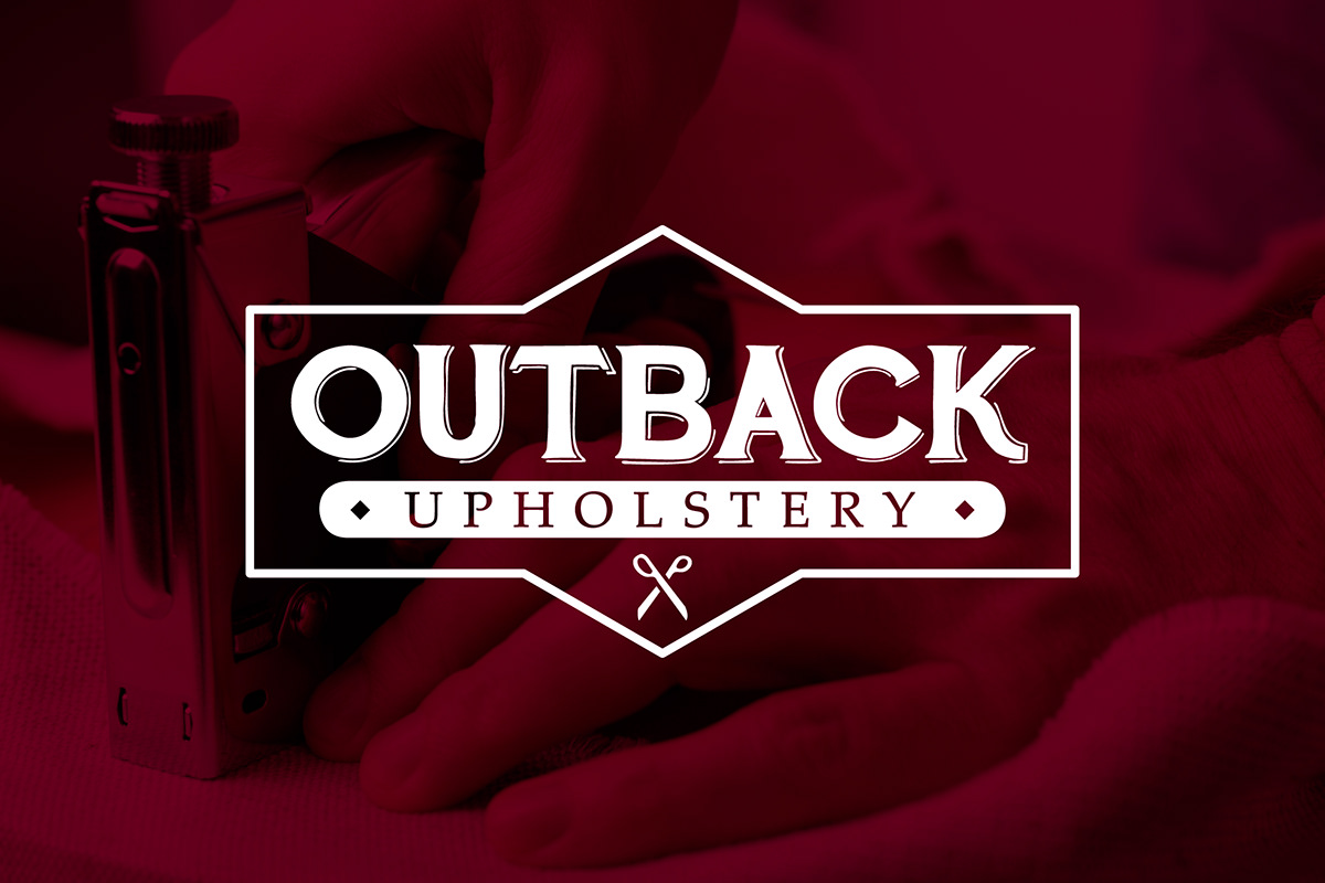 outback upholstery handcraft logo Stationery rustic traditional simple