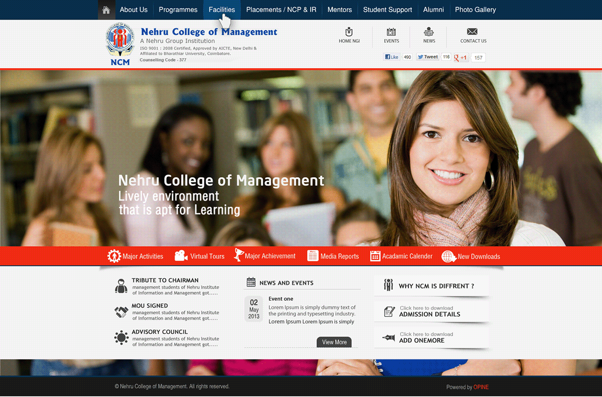 college website