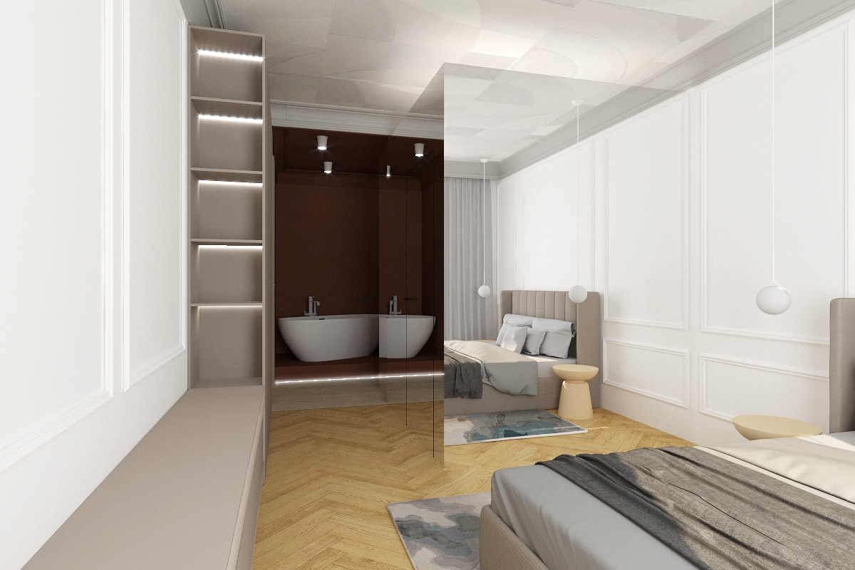interior design  Render visualization 3D 3ds max corona Project apartament Interior design