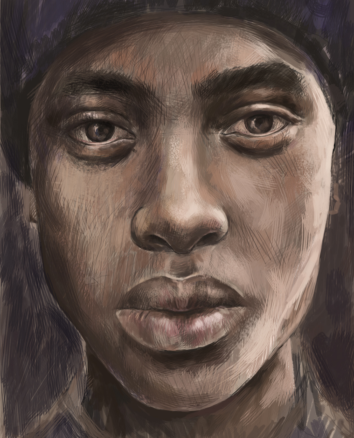 portrait african digital paint PS