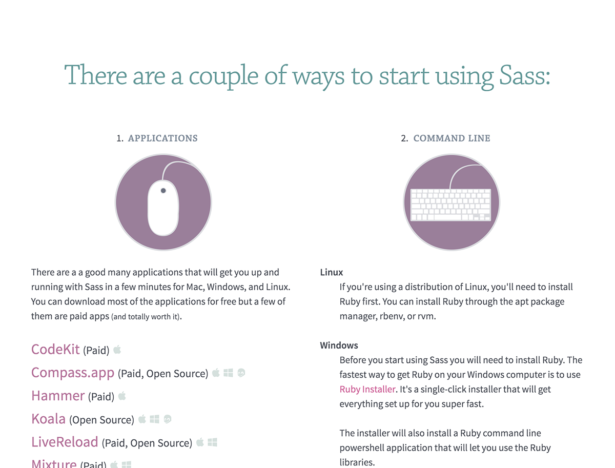 design HTML css sass Responsive Style Guide