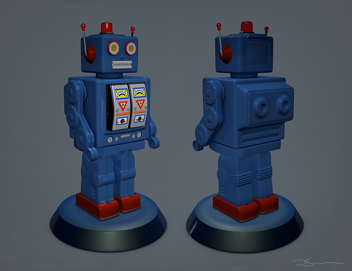 toy  robot modelling cinema 4d maxon photoshop Character
