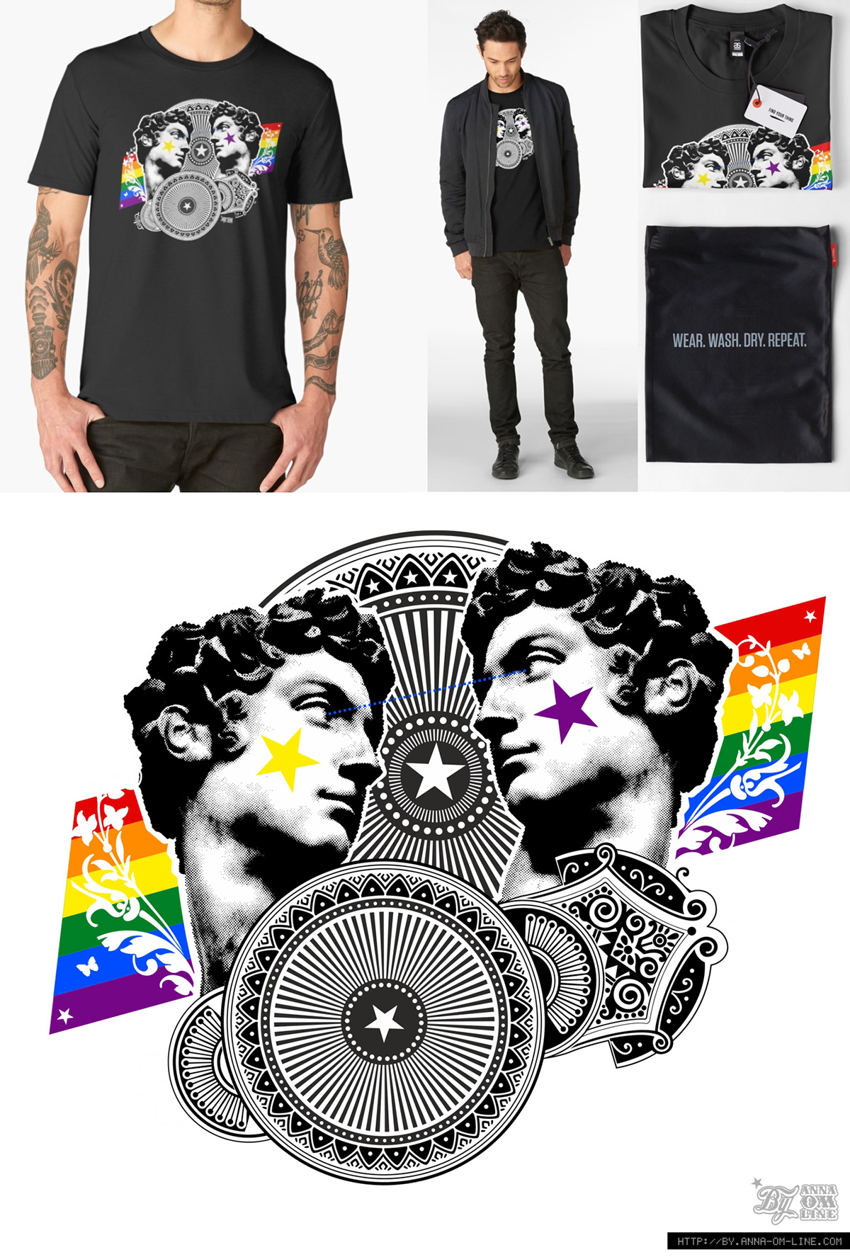 gay pridemonth design t-shirt LGTB Gender Diversity pride rights man