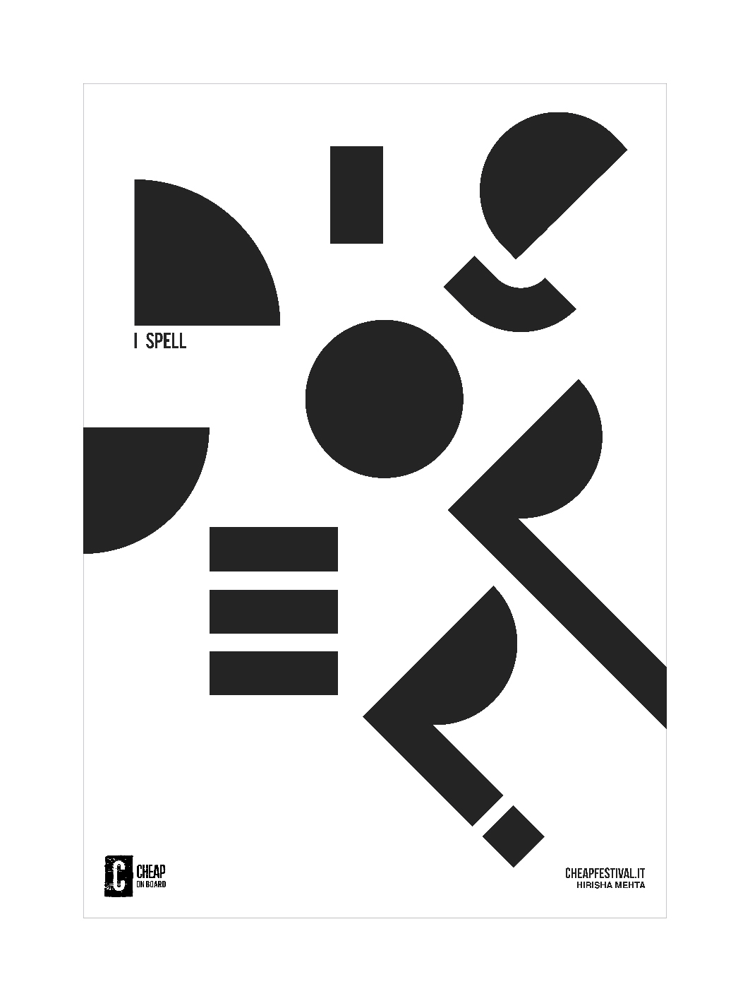 typography shape design Poster design Cheap poster design