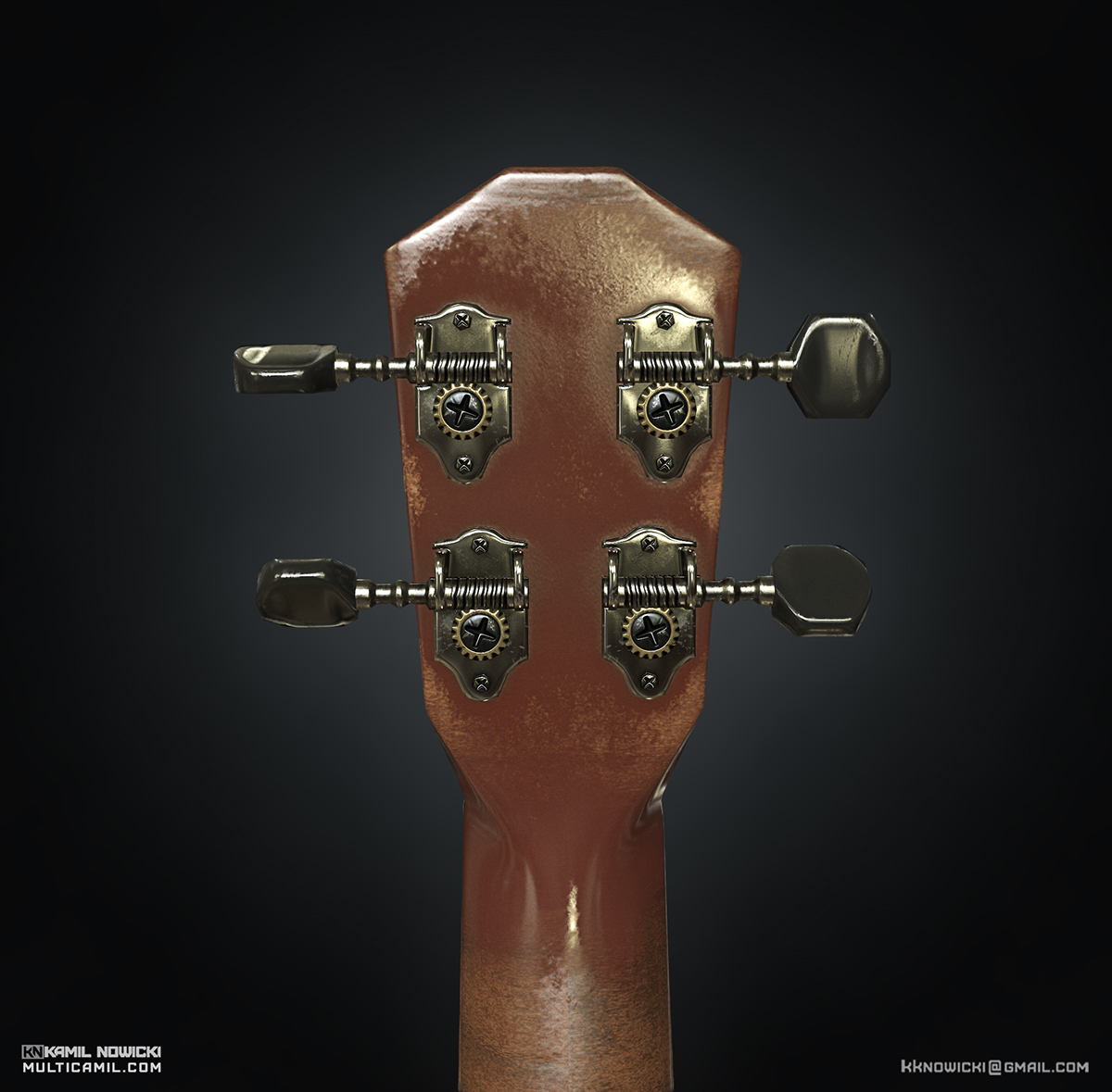 instrument Ukulele PBR 3D gameart guitar