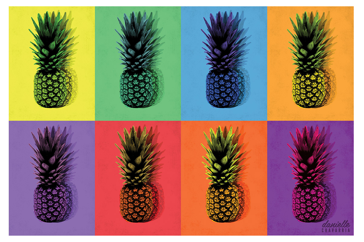 Pineapple  pop art  design