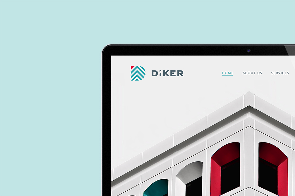 logo design diker Website site Webdesign Web Logotype architect pixelinme construction minimal