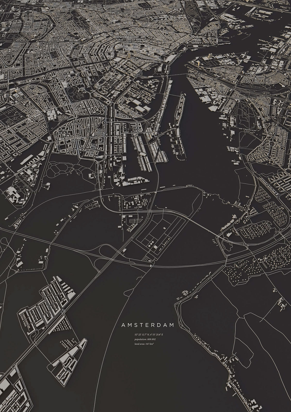 3D city map topography routes structures maps town cinema4d poster London Paris layouts Manhattan map design