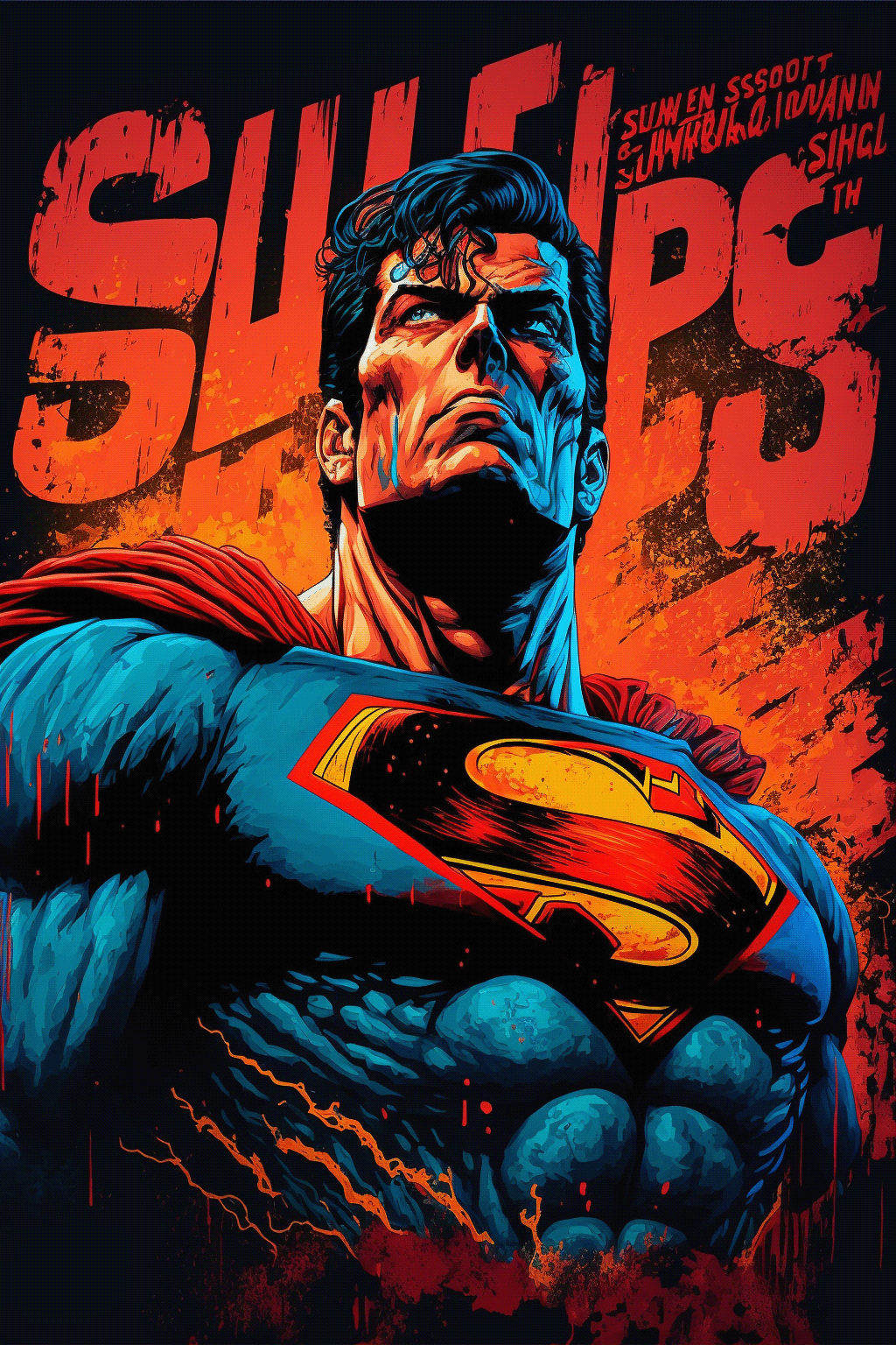 artwork comic concept art Cover Art Digital Art  digital illustration Graphic Novel midjourney superman dc