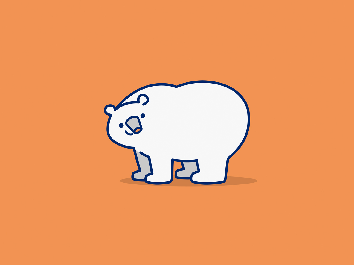 China Design Mascot orange bear Polar Bear 3977store
