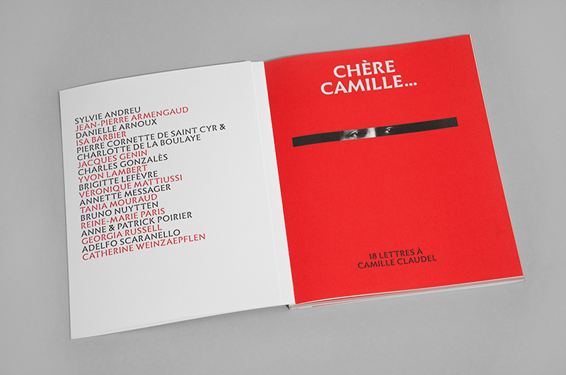 Camille Claudel  book red sculpture letter