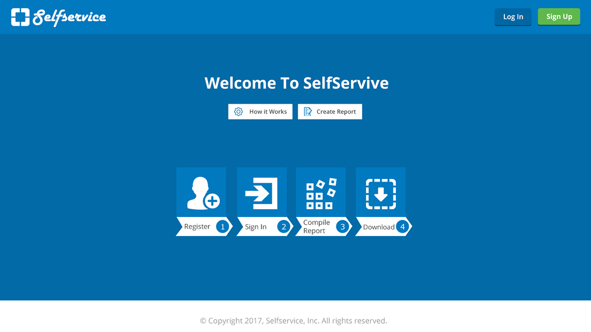 selfservice webapp Web UI UI/UX ux UserInterface user Interface design