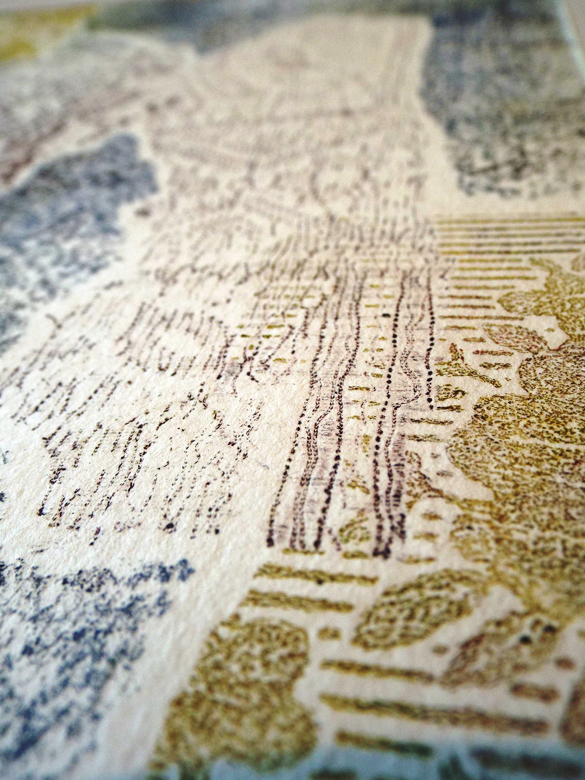printmaking texture line ink
