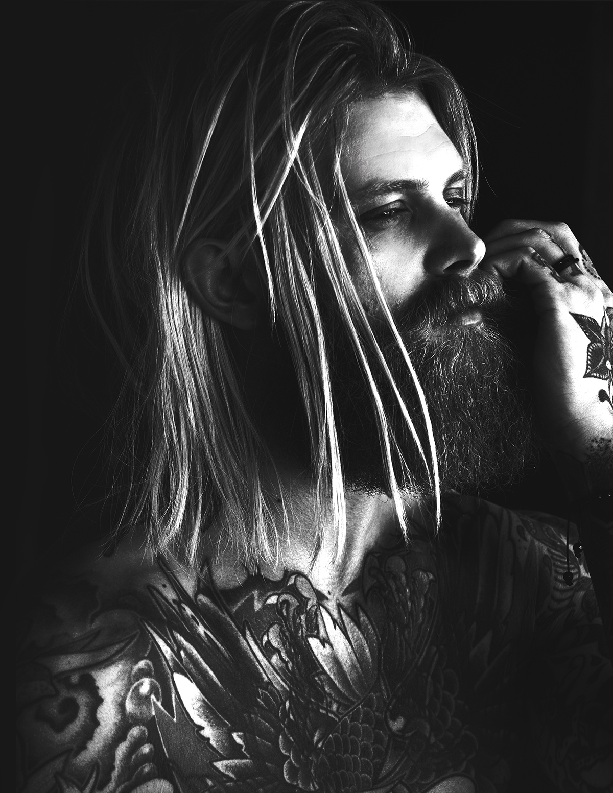 tattoo ink beard dark epic hands gothic portrait edgy viking