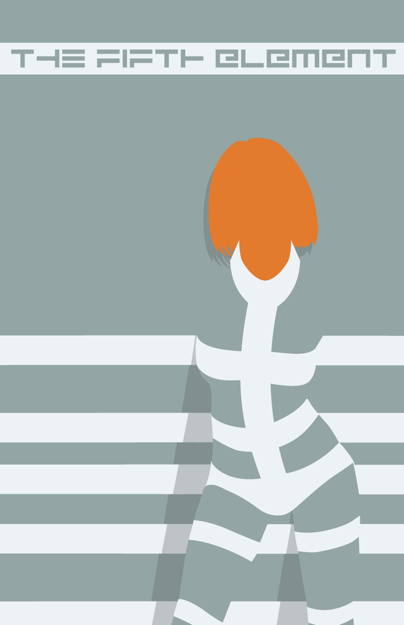 the fifth element movie poster design redesign flat minimal