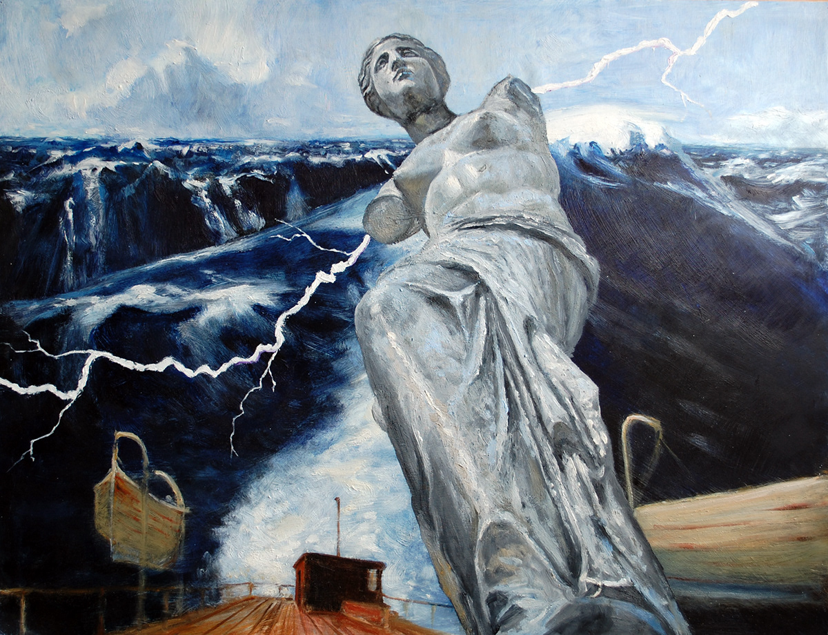 venus de milo storm Aphrodite Венера милосская Greek statue