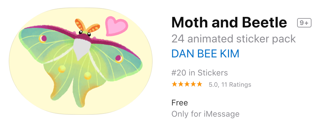 moth beetle gif Stickerpack imessage galaxy themes line themes Emoticon insect animation 