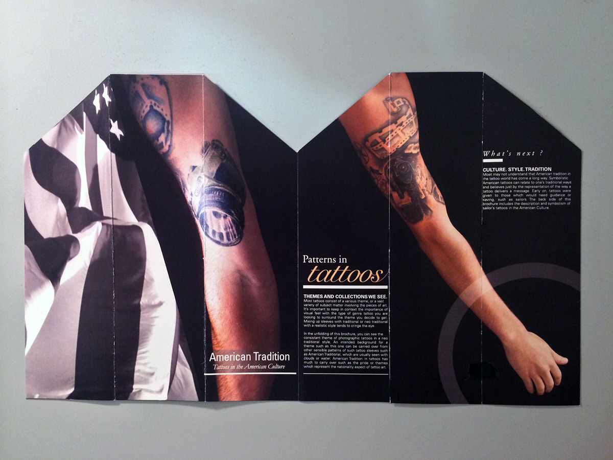 brochure print photo tattoo pamphlet camera traditional fold type america