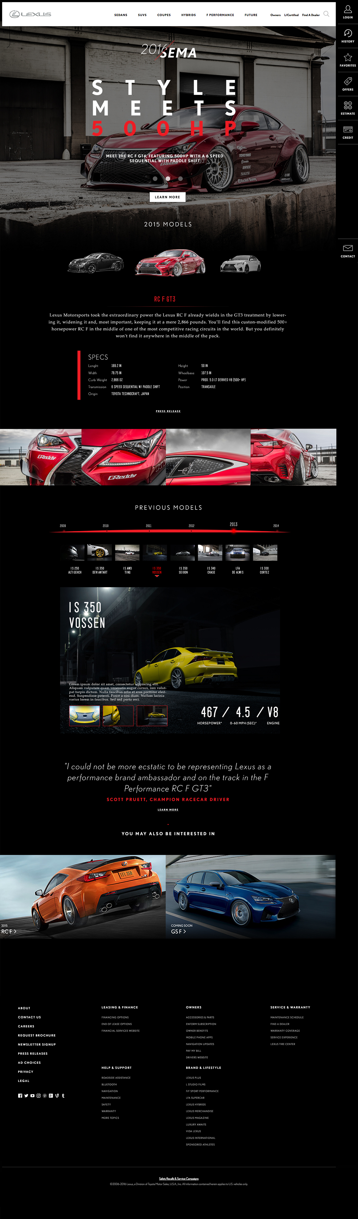 Lexus motorsports motors sports race Racing Sema art direction  graphic design  Web Design 