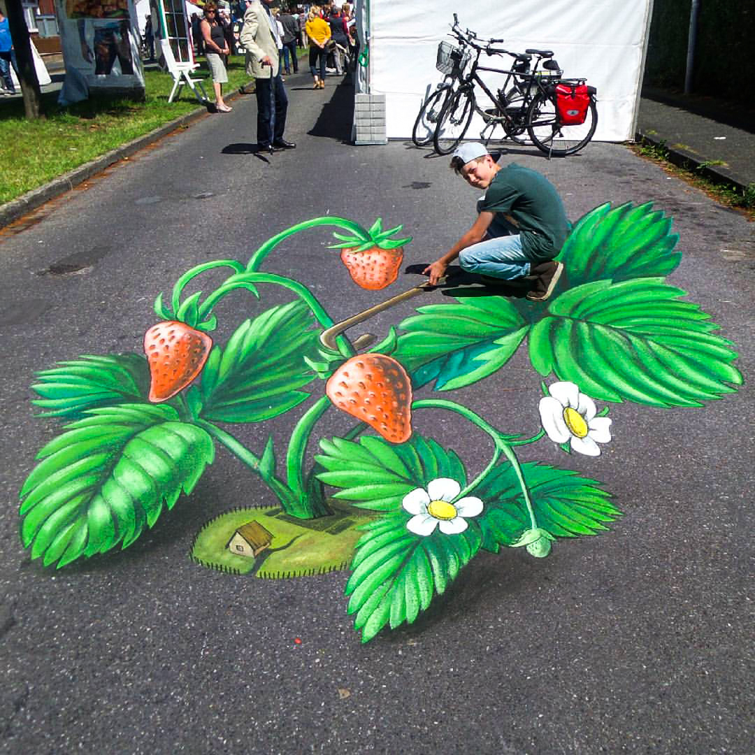 3D drawing "Strawberries" 