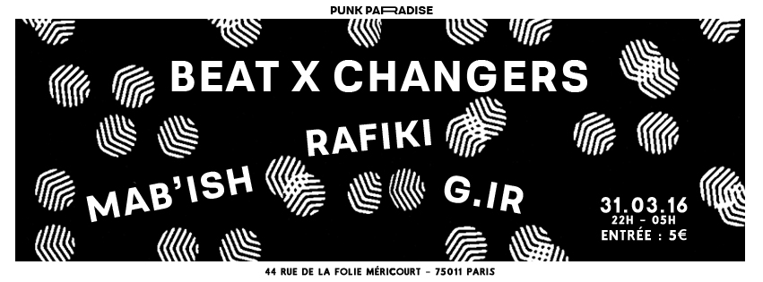 Punk Paradise graphic club Musique techno house electro black and white Branding + Identity identity Paris