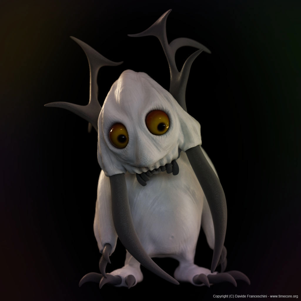 monster toy timecore 3ds max vray Mudbox photoshop Creaturebox creature box creature eye fear color black White