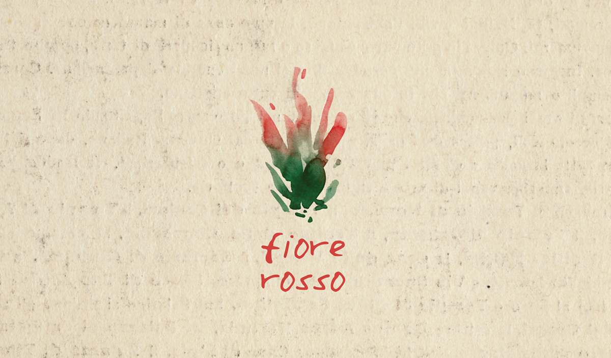 Fiore Rosso flor roja The Jungle Book libro jungla watercolors Kippling silvia cairol green red fire bookshop graphic image italian bookshop