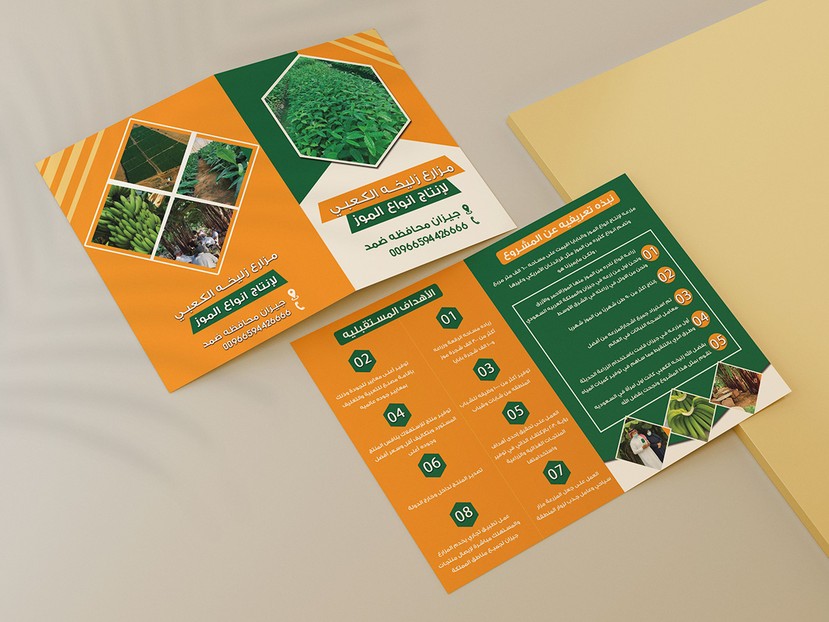 #Brochure # banana #Bi-fold brochure #farm