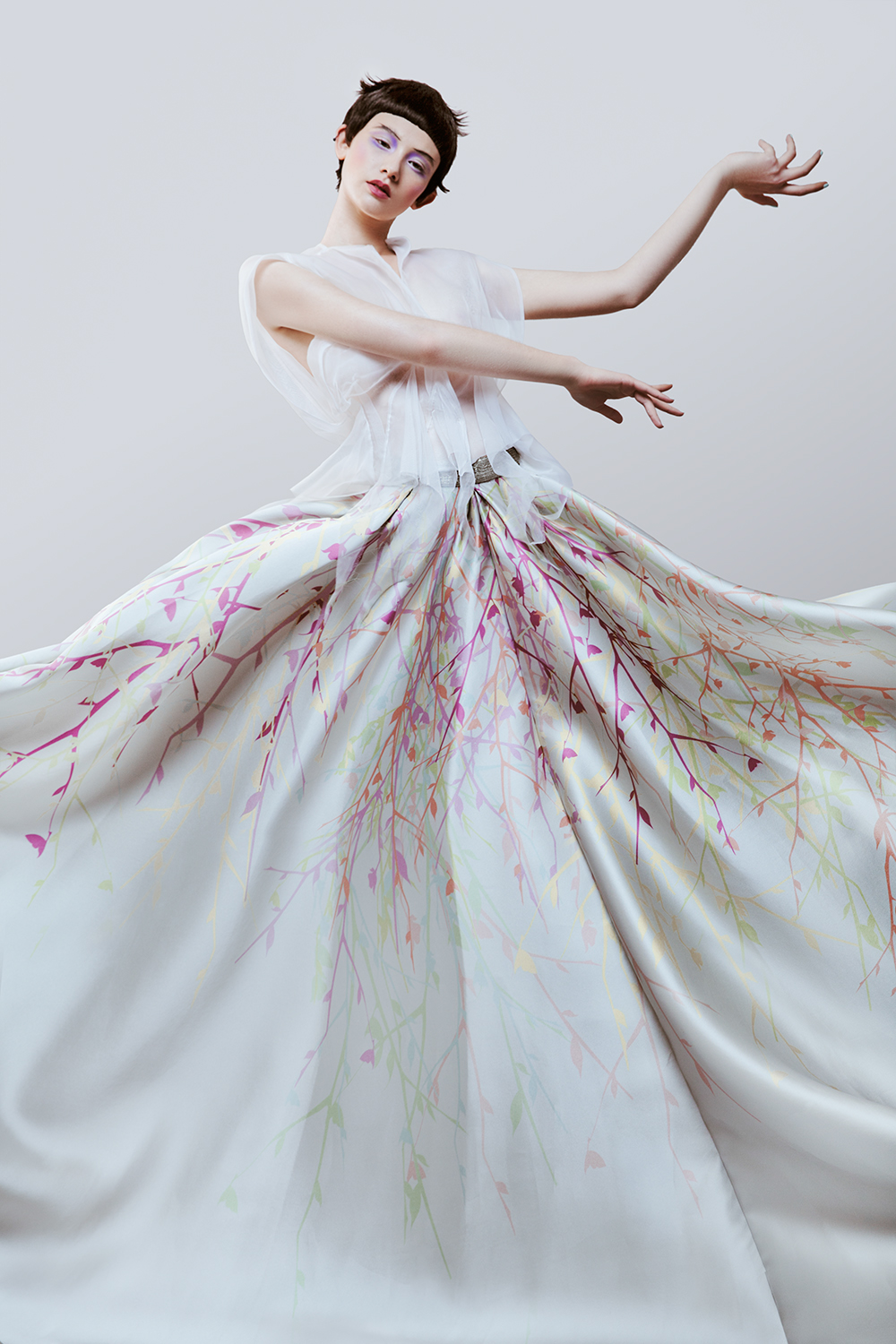 editorial flower Pastels asian sensual blossom Paris poetic beauty Original colors textures DANCE   classic fashion