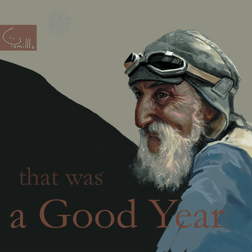 gif animation  painting   beard old man wink new year Character Pilot