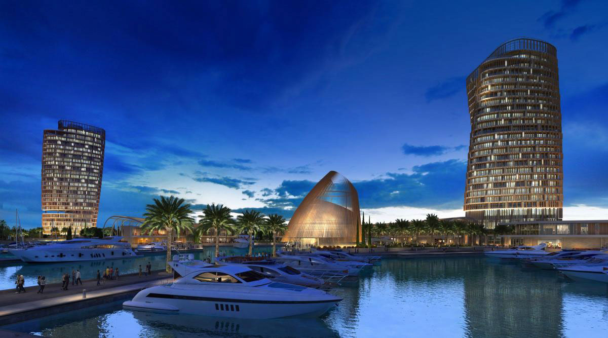 CYPRUS NEW MARINA IN AYIA NAPA WOULD HAVE TWO TWISTED TOWERS