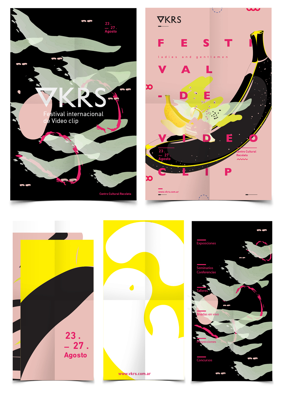 graphic art video clip design fest ilustrator tipography poster flyer cards