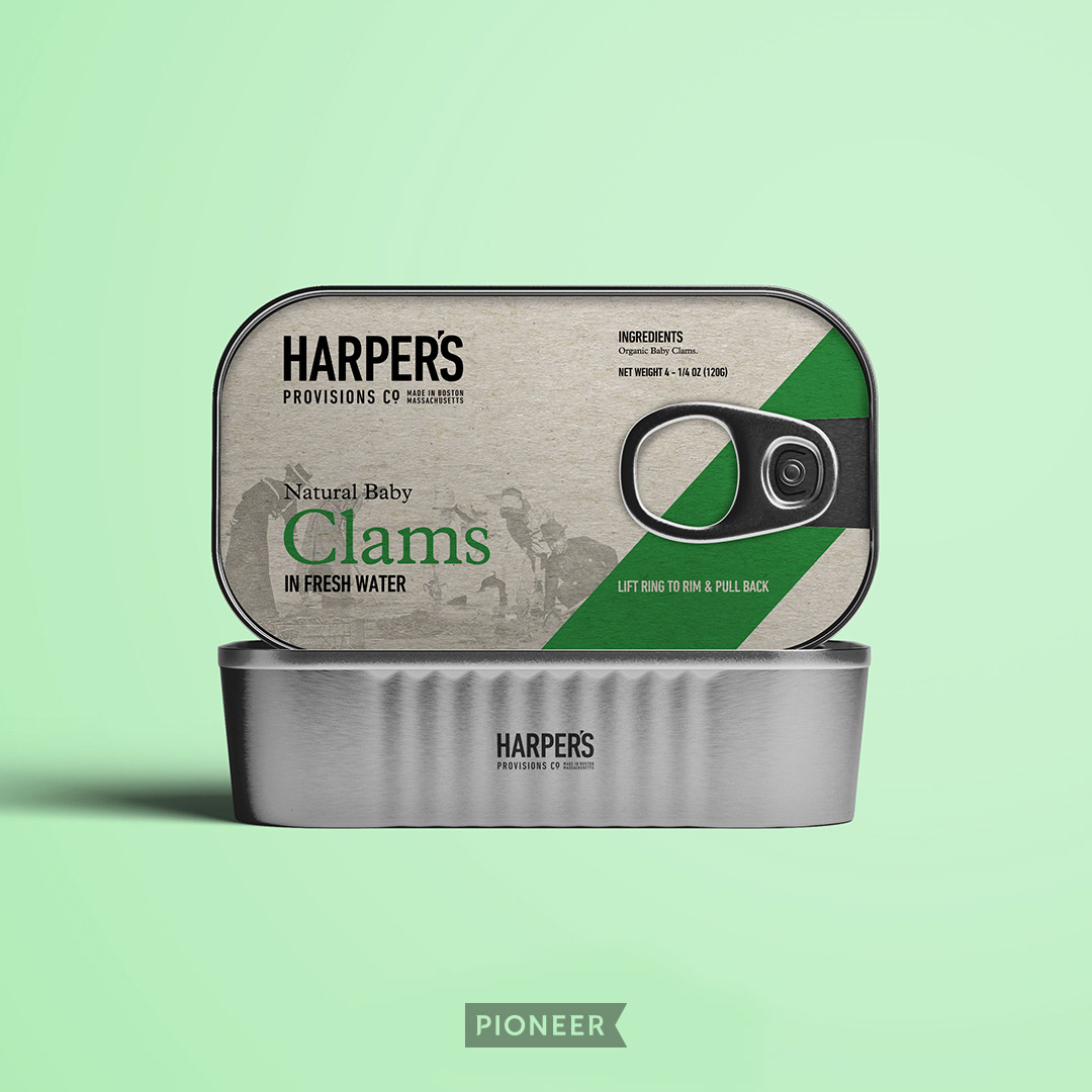 Packaging design branding  logo clean seafood tin Food  modern