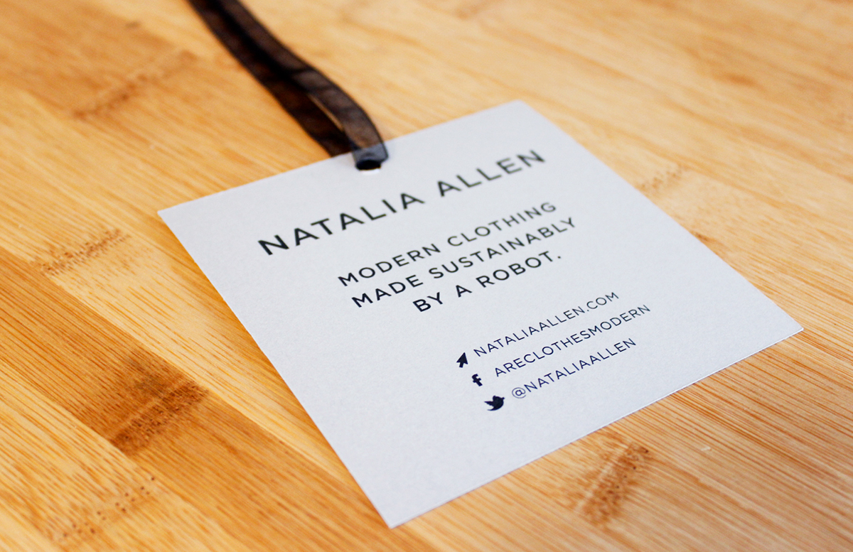 natalia allen visual identity Corporate Identity Clothing hang tags labels